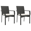 Afuera Living 7 Piece Poly Rattan Garden Dining Set in Black