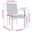 Afuera Living 7 Piece Poly Rattan Garden Dining Set in Black