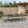 Afuera Living 15 Piece Rattan Patio Dining Set in Anthracite