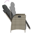 Afuera Living Contemporary 3 Piece Poly Rattan Garden Dining Set in Gray