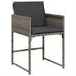 Afuera Living 13 Piece Poly Rattan Foldable Patio Dining Set in Gray