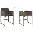 Afuera Living 13 Piece Poly Rattan Foldable Patio Dining Set in Gray
