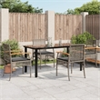 Afuera Living Contemporary 5 Piece Rattan Garden Dining Set in Black