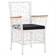 Afuera Living Contemporary 7 Piece Rattan Garden Dining Set in Black