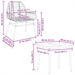 Afuera Living Contemporary Poly Rattan Garden Dining Set in Black
