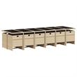 Afuera Living Contemporary Poly Rattan Garden Dining Set in Beige