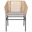 Afuera Living 3 Piece Poly Rattan Garden Dining Set in Black