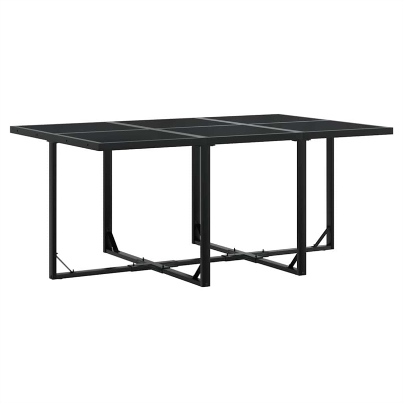 Afuera Living Contemporary 7 Piece Rattan Garden Dining Set in Black
