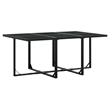 Afuera Living Contemporary 7 Piece Rattan Garden Dining Set in Black
