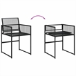 Afuera Living Contemporary 7 Piece Rattan Garden Dining Set in Black
