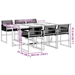 Afuera Living Contemporary 7 Piece Rattan Garden Dining Set in Black