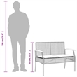 Afuera Living Contemporary 3 Piece Poly Rattan Patio Dining Set in Gray