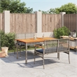 Afuera Living Contemporary 3 Piece Poly Rattan Patio Dining Set in Gray