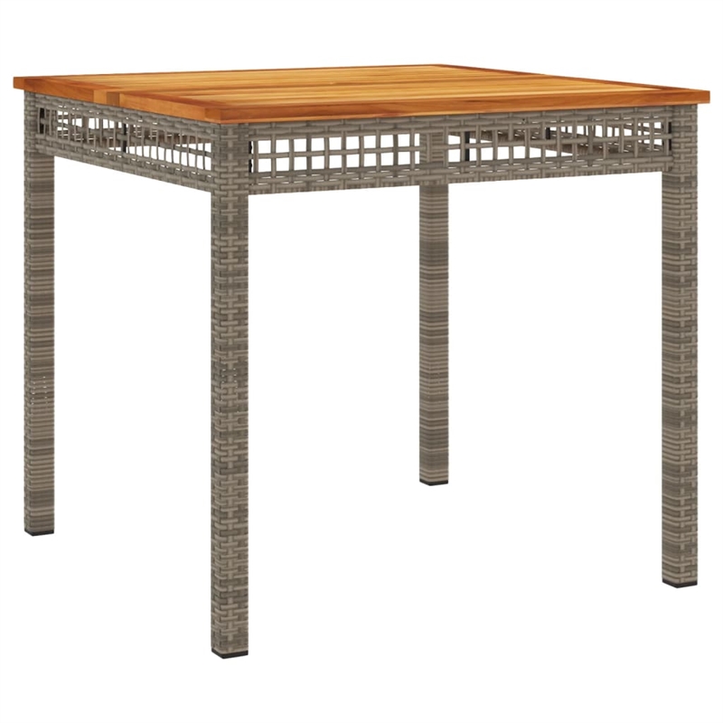 Afuera Living Contemporary 3 Piece Poly Rattan Patio Dining Set in Gray