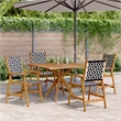 Afuera Living 5 Piece Poly Rattan Garden Dining Set in Brown