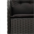 Afuera Living 7 Piece Poly Rattan Garden Dining Set in Black