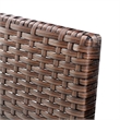 Afuera Living Contemporary 3 Piece Poly Rattan Sofa in Brown/Cream