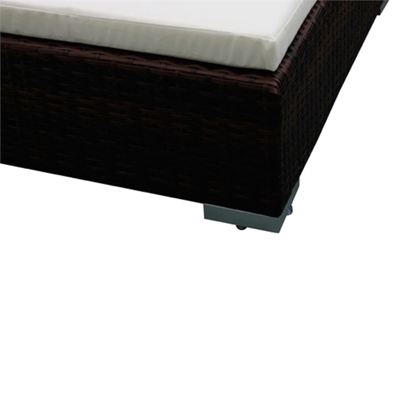 Afuera Living 6 Piece Poly Rattan Furniture Set in Brown/Cream