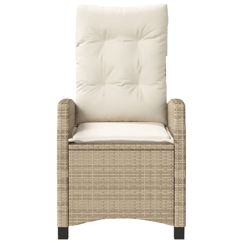Afuera Living Contemporary Synthetic Poly Rattan Bistro Set in Cream/Beige