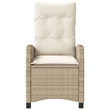 Afuera Living Contemporary Synthetic Poly Rattan Bistro Set in Cream/Beige