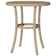 Afuera Living Contemporary Synthetic Poly Rattan Bistro Set in Cream/Beige