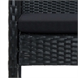 Afuera Living Contemporary Synthetic Poly Rattan 4 Piece Sofa Set in Black