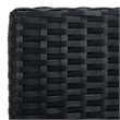 Afuera Living Contemporary Synthetic Poly Rattan 4 Piece Sofa Set in Black