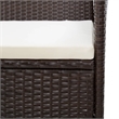 Afuera Living Contemporary Synthetic Poly Rattan 4 Piece eel Sofa Set in Brown