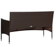 Afuera Living Contemporary Synthetic Poly Rattan 4 Piece eel Sofa Set in Brown