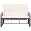 Afuera Living Contemporary 2 Piece Poly Rattan Medium Sofa Set in Brown