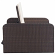 Afuera Living Contemporary 2 Piece Poly Rattan Medium Sofa Set in Brown