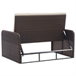 Afuera Living Contemporary 2 Piece Poly Rattan Medium Sofa Set in Brown