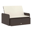 Afuera Living Contemporary 2 Piece Poly Rattan Medium Sofa Set in Brown