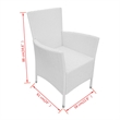 Afuera Living 9 Piece Poly Rattan Large Furniture Set in White/Cream