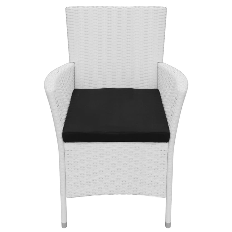 Afuera Living 9 Piece Poly Rattan Large Furniture Set in White/Cream