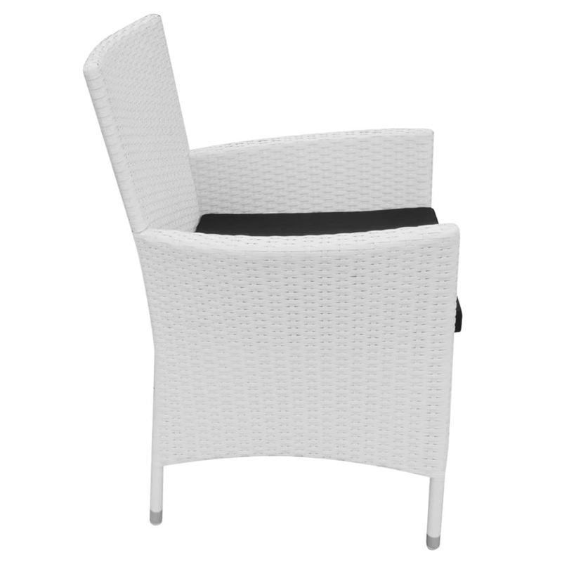 Afuera Living 9 Piece Poly Rattan Large Furniture Set in White/Cream