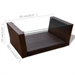 Afuera Living Contemporary 4 Piece Poly Rattan Sofa Set in Brown/Cream