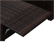 Afuera Living Contemporary 2 Piece Poly Rattan Small Sofa Set in Brown