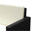 Afuera Living Contemporary Synthetic Poly Rattan Sofa Set in Black/Cream