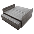 Afuera Living Contemporary 2 Piece Poly Rattan Sofa Set in Gray