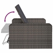 Afuera Living Contemporary 2 Piece Poly Rattan Sofa Set in Gray