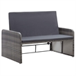 Afuera Living Contemporary 2 Piece Poly Rattan Sofa Set in Gray