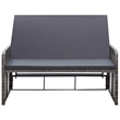 Afuera Living Contemporary 2 Piece Poly Rattan Sofa Set in Gray