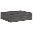 Afuera Living Contemporary 2 Piece Poly Rattan Sofa Set in Gray