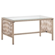 Afuera Living 4 Piece Poly Rattan Garden Lounge Set in Cream/Beige