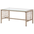 Afuera Living 4 Piece Poly Rattan Garden Lounge Set in Cream/Beige