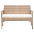 Afuera Living 4 Piece Poly Rattan Garden Lounge Set in Cream/Beige