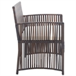 Afuera Living 4 Piece Poly Rattan Garden Lounge Set in Brown/Cream