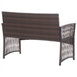 Afuera Living 4 Piece Poly Rattan Garden Lounge Set in Brown/Cream