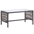 Afuera Living 4 Piece Poly Rattan Garden Lounge Set in Brown/Cream
